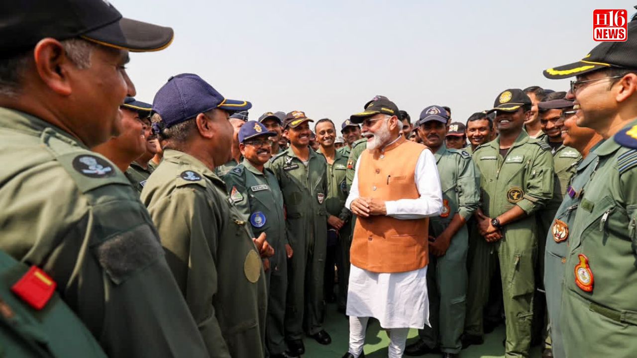 PM Modi Visits Adampur Air Base in Punjab, Interacts With Jawans